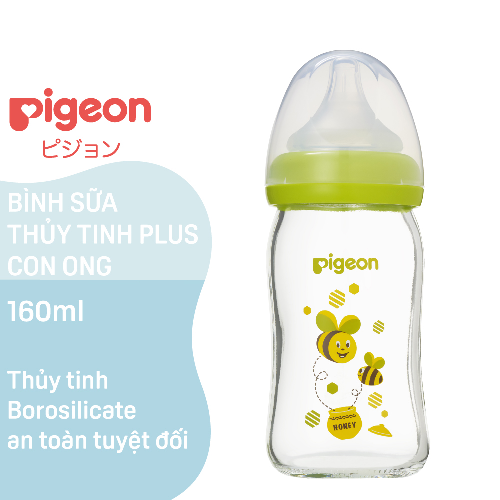 Bình Sữa Thuỷ Tinh Plus Pigeon 160ml (SS)