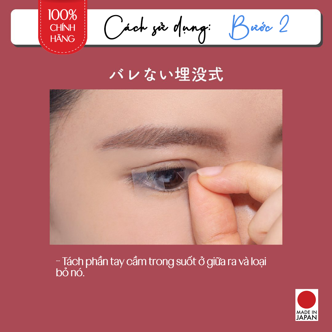 Miếng Dán Kích 2 Mí Nhật Bản Trong Suốt Koji One Touch Eye Tape, Độ Bám Bền