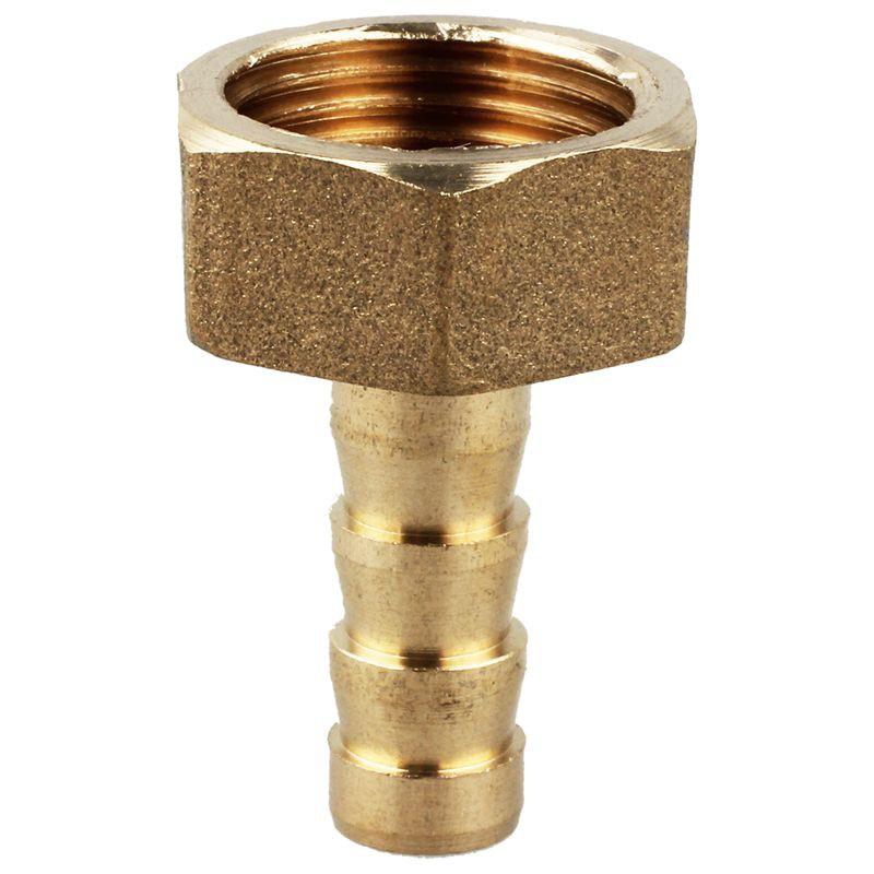 8mm Hose Brass Straight Barb Barbed Connector 3/8&quot; PT Female Thread