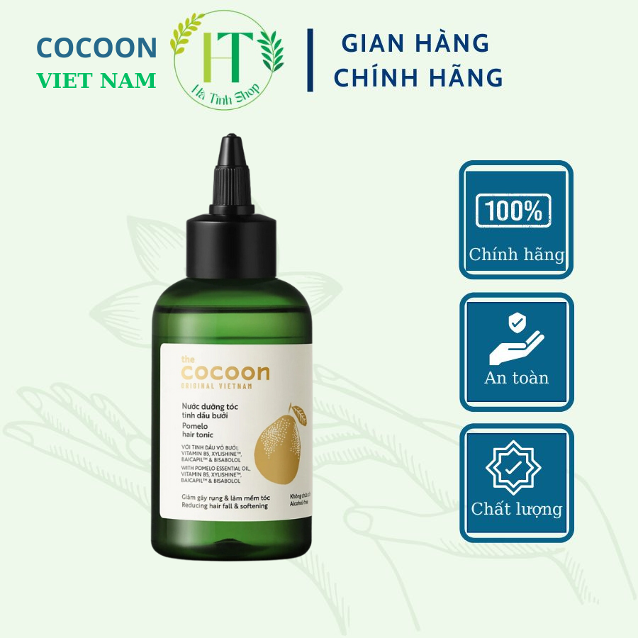 Nước dưỡng tóc tinh dầu bưởi Cocoon giảm rụng phục hồi tóc hư tổn 140ml - Thanh Mộc Hương Hà Tĩnh