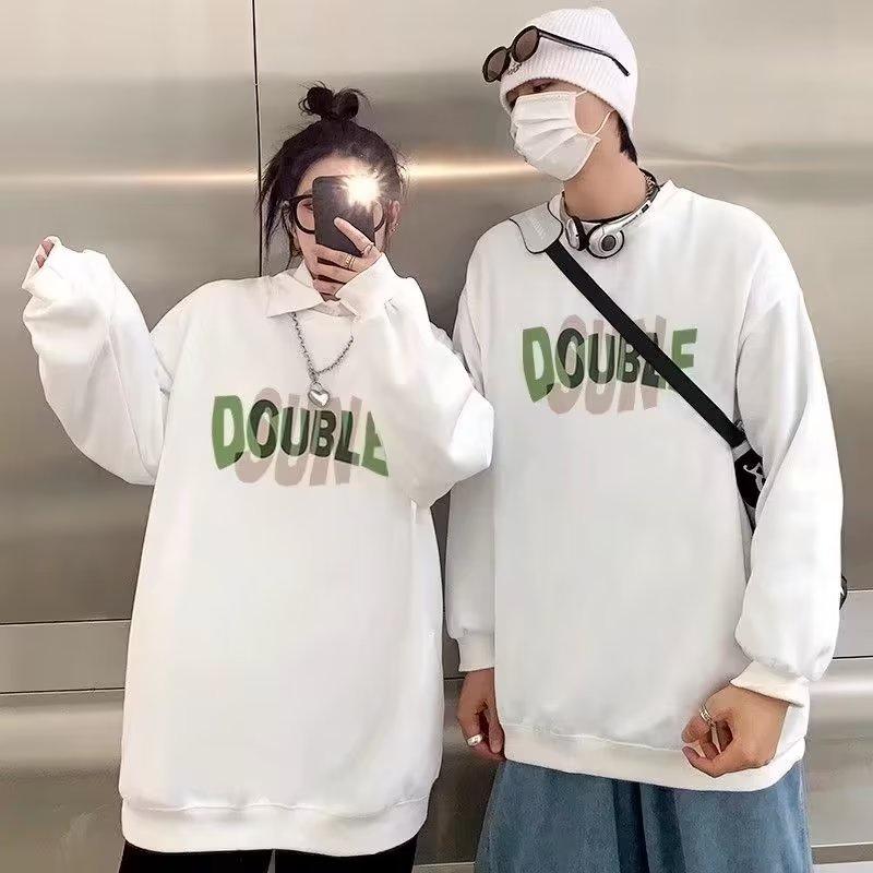 Áo Sweater Tay Dài Cổ Tròn Dáng Rộng In Chữ Phong Cách Hip hop Thời Trang Cho Nam Giới Size M-3XL