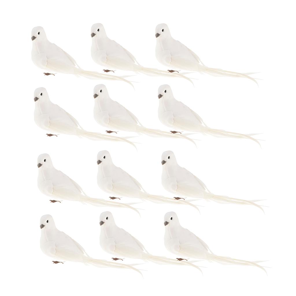 12 Nhân Tạo Bọt Lông Chim Bồ Câu Chim Thủ Công Nghệ Thuật Chim Nhà Trang Trí Lễ Cưới