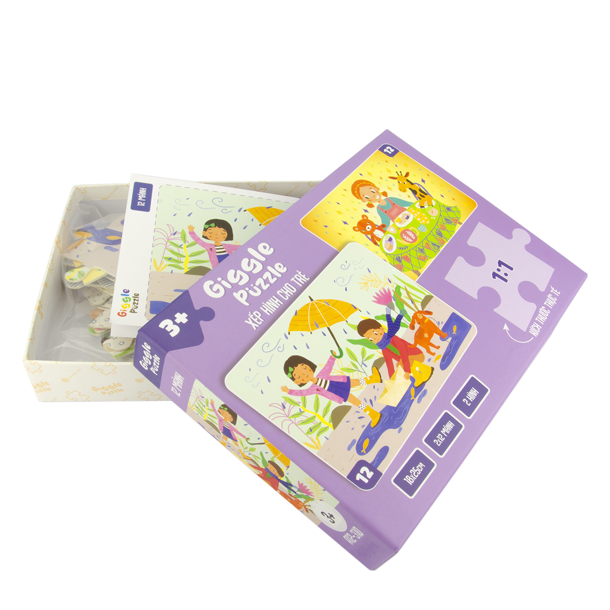 Đồ Chơi Xếp Hình Giggle Puzzle  , Đồ Chơi Tư Duy Cho bé 3 4 5 6 7 8+ Tuổi