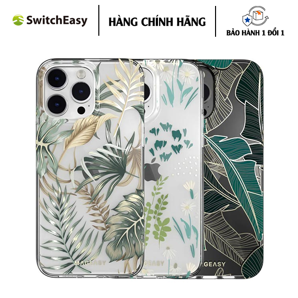 Ốp Lưng Cho iPhone 14 Switcheasy GLAMOUR Double Layer In-Mold Decoration thiết kế thiên nhiên tuyệt đẹp  - Hàng Chính Hãng