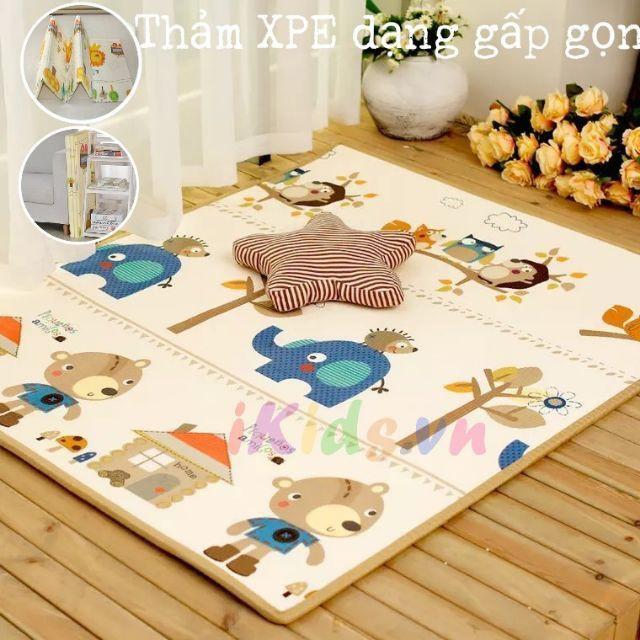 Thảm Xốp Gấp Gọn 2 Mặt XPE Hàn Quốc M8*2m Chống Thấm Chống Trơn Trượt