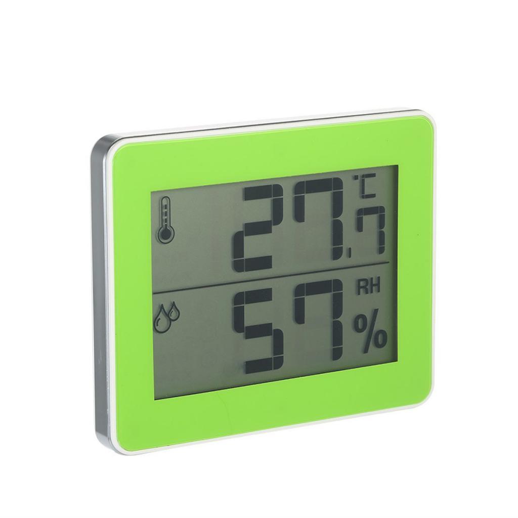 Digital Indoor Thermometer Hygrometer Temperature Measurement Tester Green