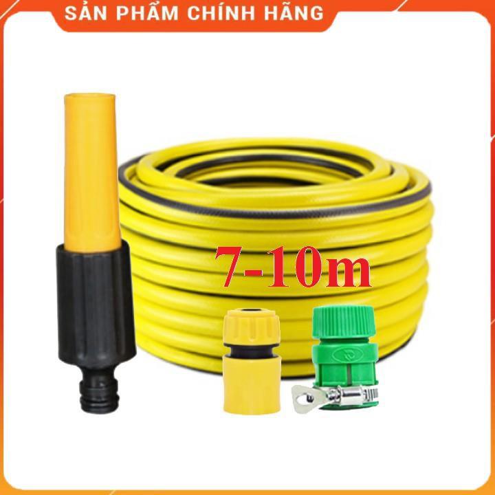 Máy bơm️Evoucher️ Bộ dây vòi xịt nước rửa xe, tưới cây , tăng áp 3 lần, loại 7m, 10m 206622-5 cút sập, nối nhựa