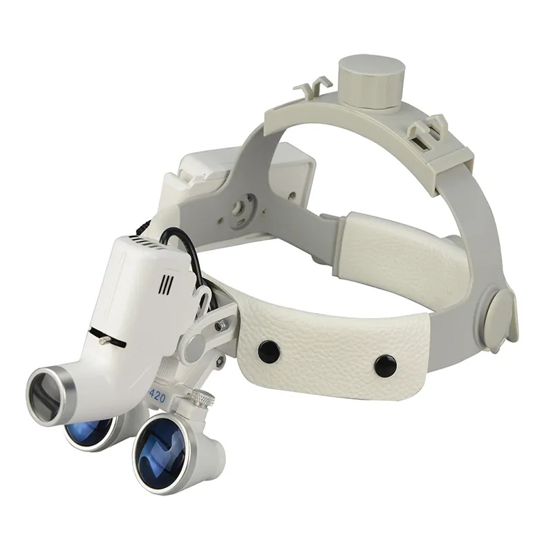 Kính lúp cao cấp cho nha khoa phẫu thuật có đèn, choàng đầu TERINO RDM-001 - Hàng chính hãng
