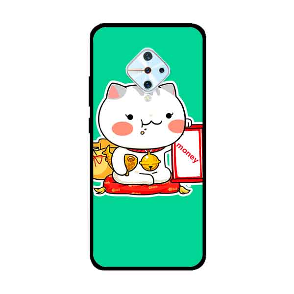 Ốp Lưng in cho Vivo S1 Pro/ Vivo V17 Mẫu Mèo May Mắn 4 - Hàng Chính Hãng