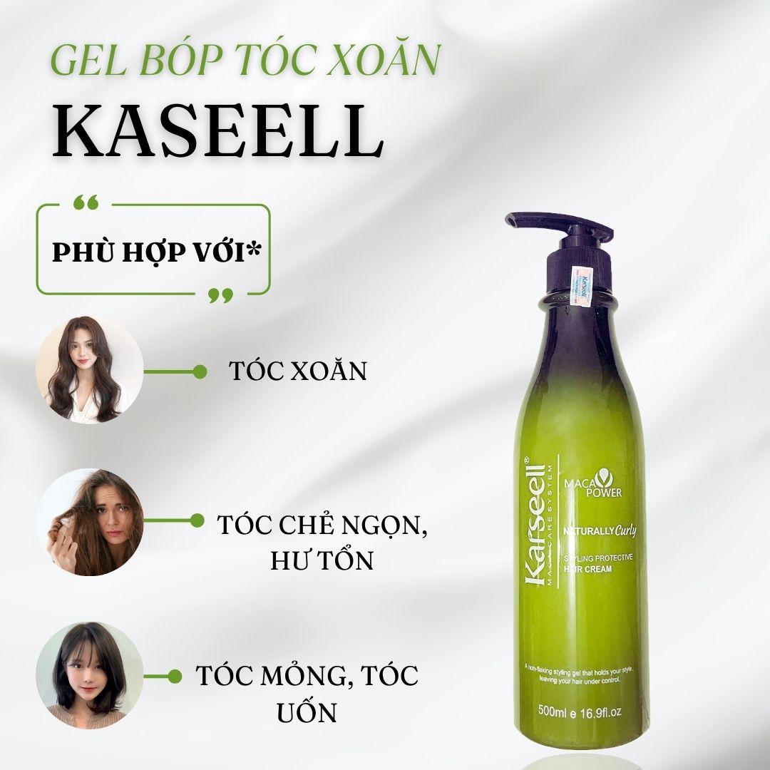 [+Tặng mũ trùm] GEL TẠO KIỂU TÓC XOĂN KARSEELL MACA STYLING 500ML