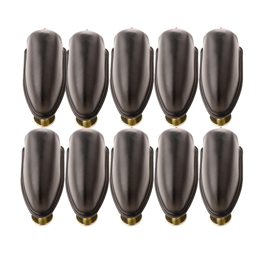 Bền 10 Chiếc Kim Loại Bộ Trống Ổ Bass Tom Móc Hít Móng Vuốt Móc DIY Đen cho Tay Trống