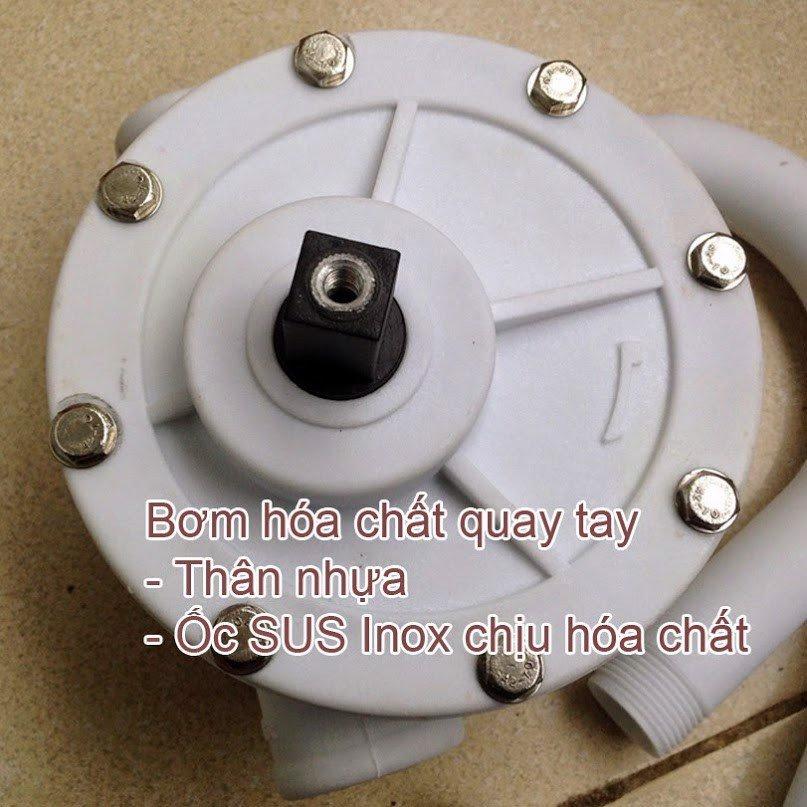 Dụng Cụ Bơm Hóa Chất Quay Tay Chất Liệu Nhựa PP Four Leaf CH8016P, Bơm Chất Lỏng Từ Thùng Phi- Thiết Bị Bằng Việt