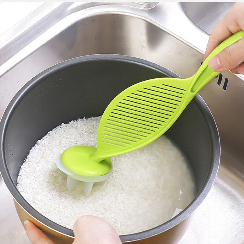 Kitchen Creative Washing Tool Multi-Function Rice Washing Spoon Washing Rice Sieve Not Hurt Hand Household Sink Food Drain Rack