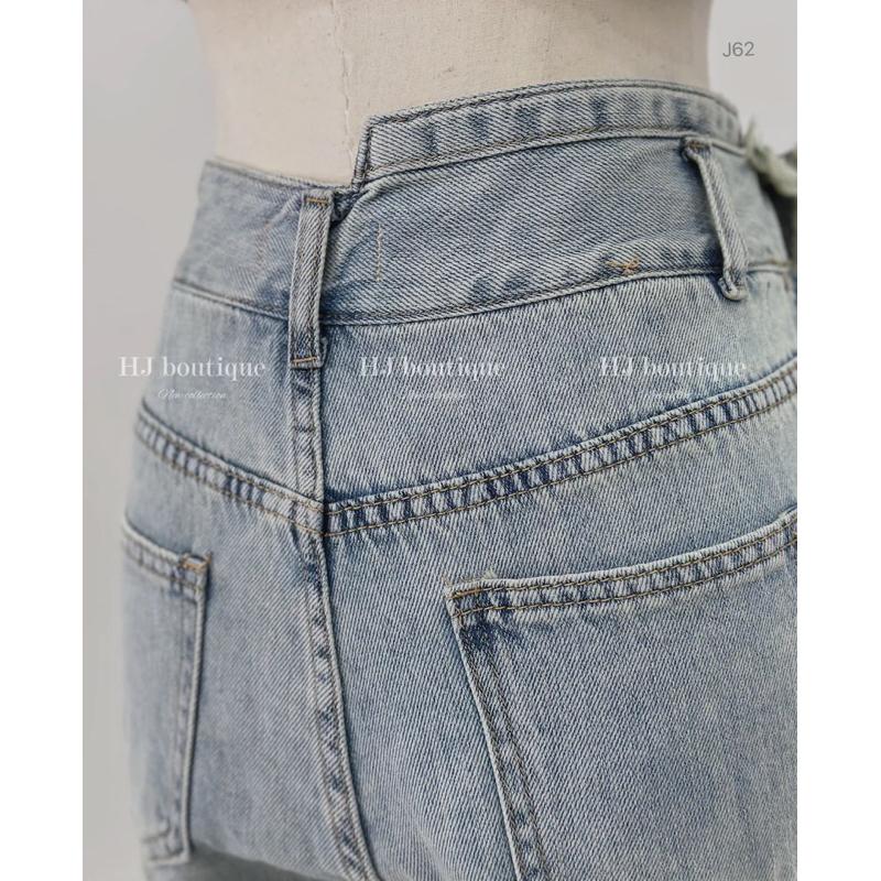 Quần Jeans phá cách lưng -J62 - Xanh Jeans
