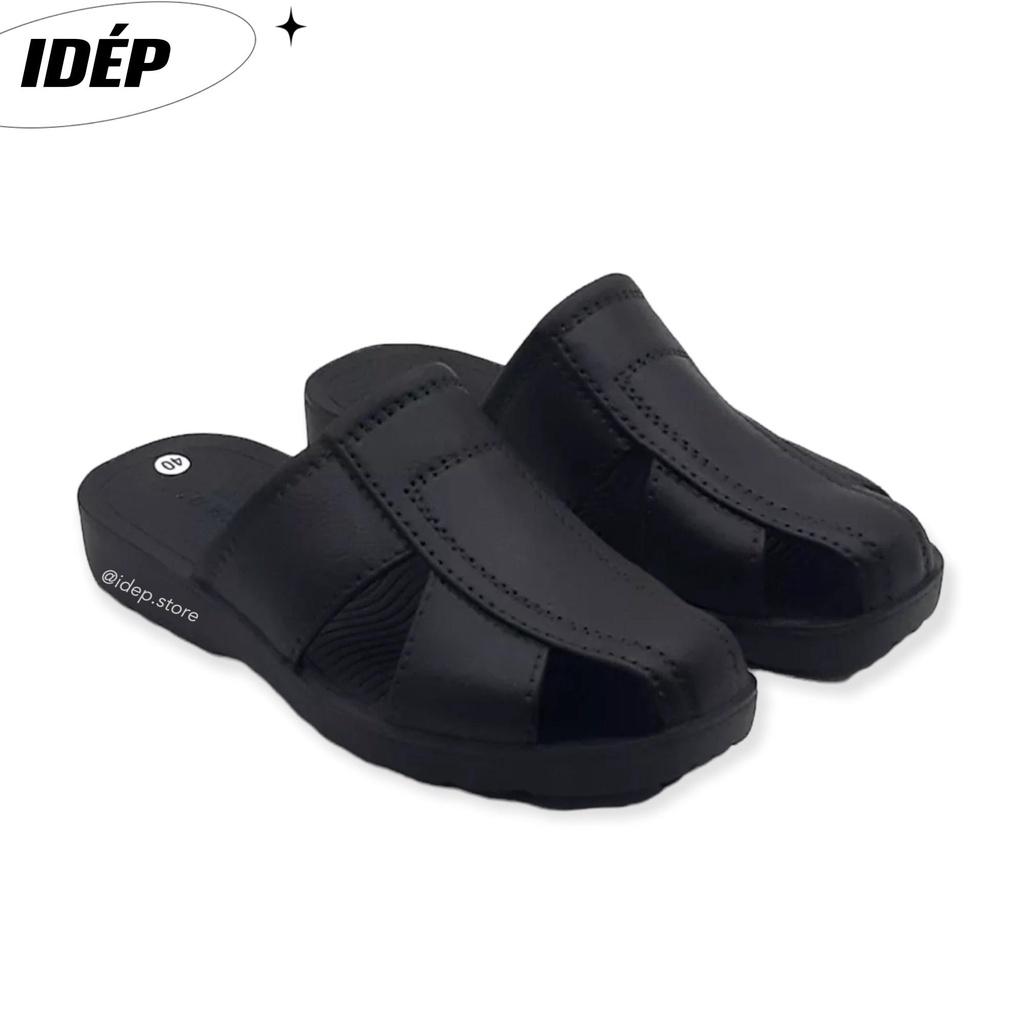 Dép sục lười bít mũi nam lỗ thoáng khí 3cm chất EVA đúc nguyên khối đi mưa siêu nhẹ iDÉP SL161