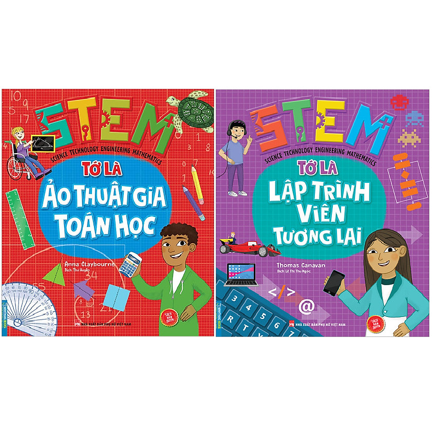 Combo STEM - Tớ Là Lập Trình Viên Tương Lai+STEM - Tớ Là Ảo Thuật Gia Toán Học