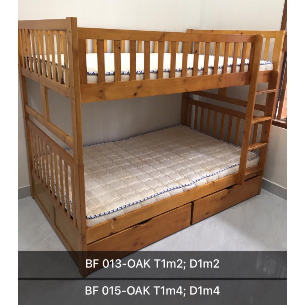 Giường Tầng Unit Gỗ Tông Tự Nhiên Có Hộc Kéo-