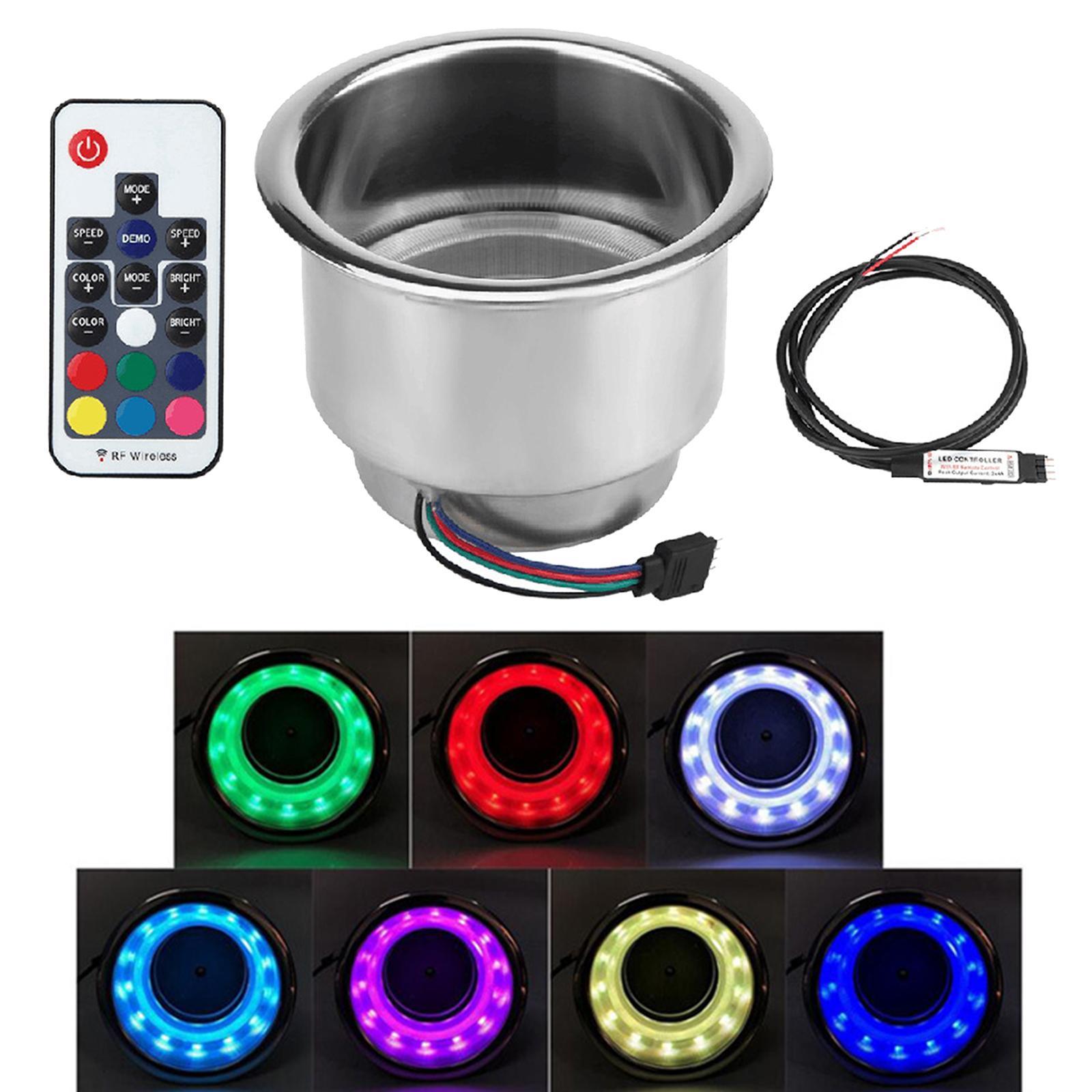 2x Adjustable Folding White Drink Cup Holder - Boat/Marine//4x4/RV