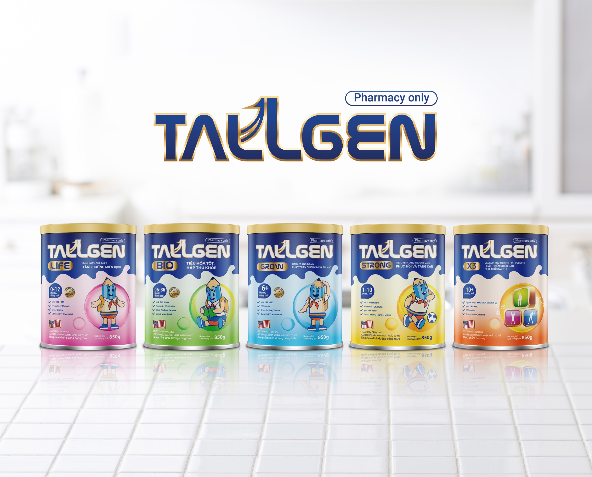 Sữa Tallgen Strong 850gr giúp tăng cân cho trẻ từ 1-10 tuổi