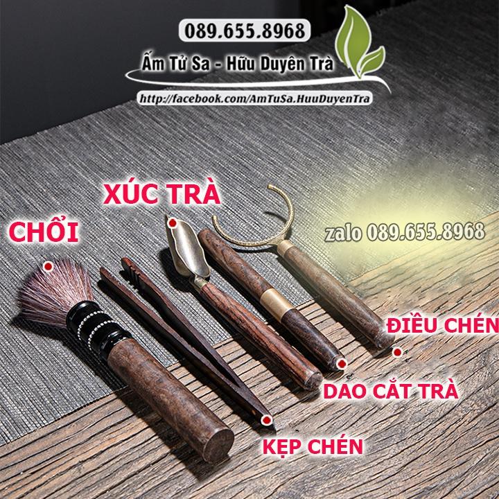 Bộ dụng cụ trà đạo 6 món (loại vip cao cấp) - BÀY BÀN TRÀ - ĐỒ CHƠI TRÀ ĐẠO phù hợp cùng ấm tử sa nghi hưng cao cấp