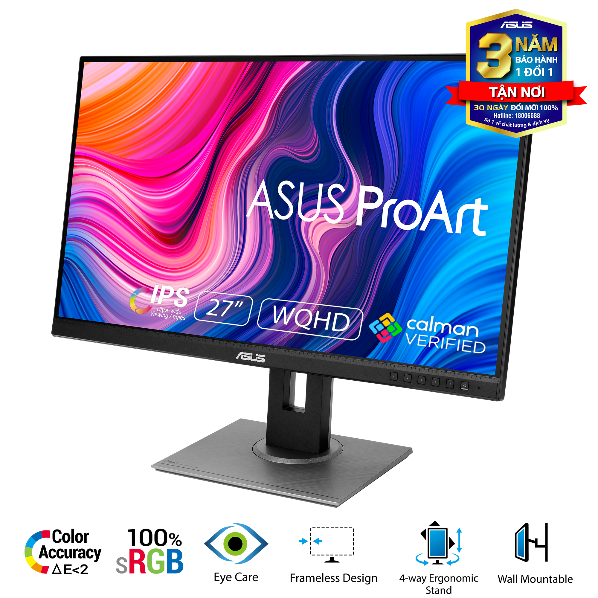 Màn Hình Asus ProArt PA278QV 27' inch WQHD (2560 x 1440) - Hàng Chính Hãng