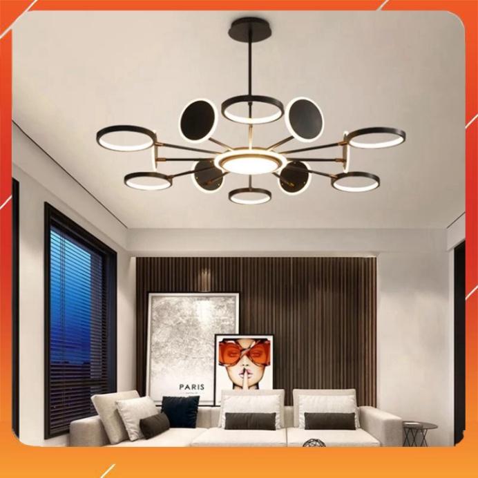 Đèn thả, ốp led cánh tay điều chỉnh linh hoạt màu vàng , màu đen, đèn trang trí hệ mặt trời