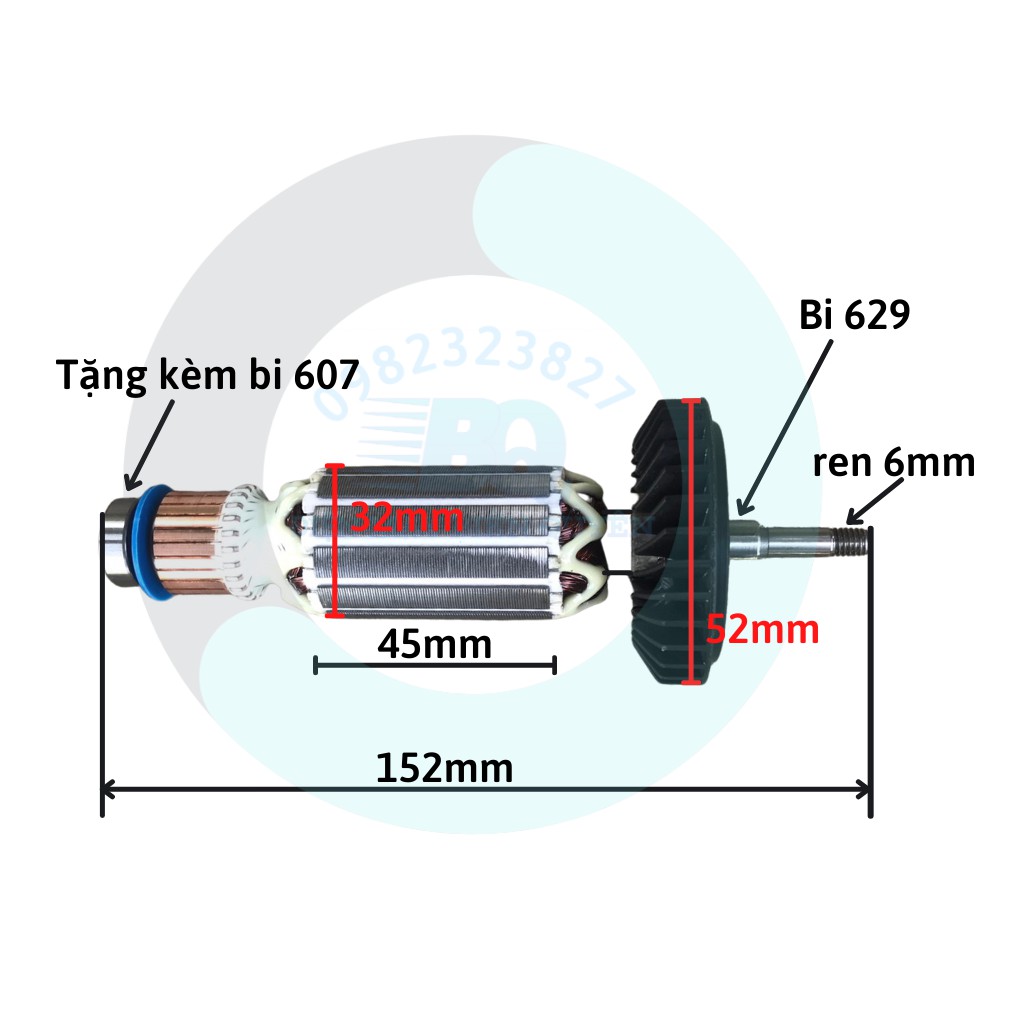Roto máy mài 9553 sịn theo máy