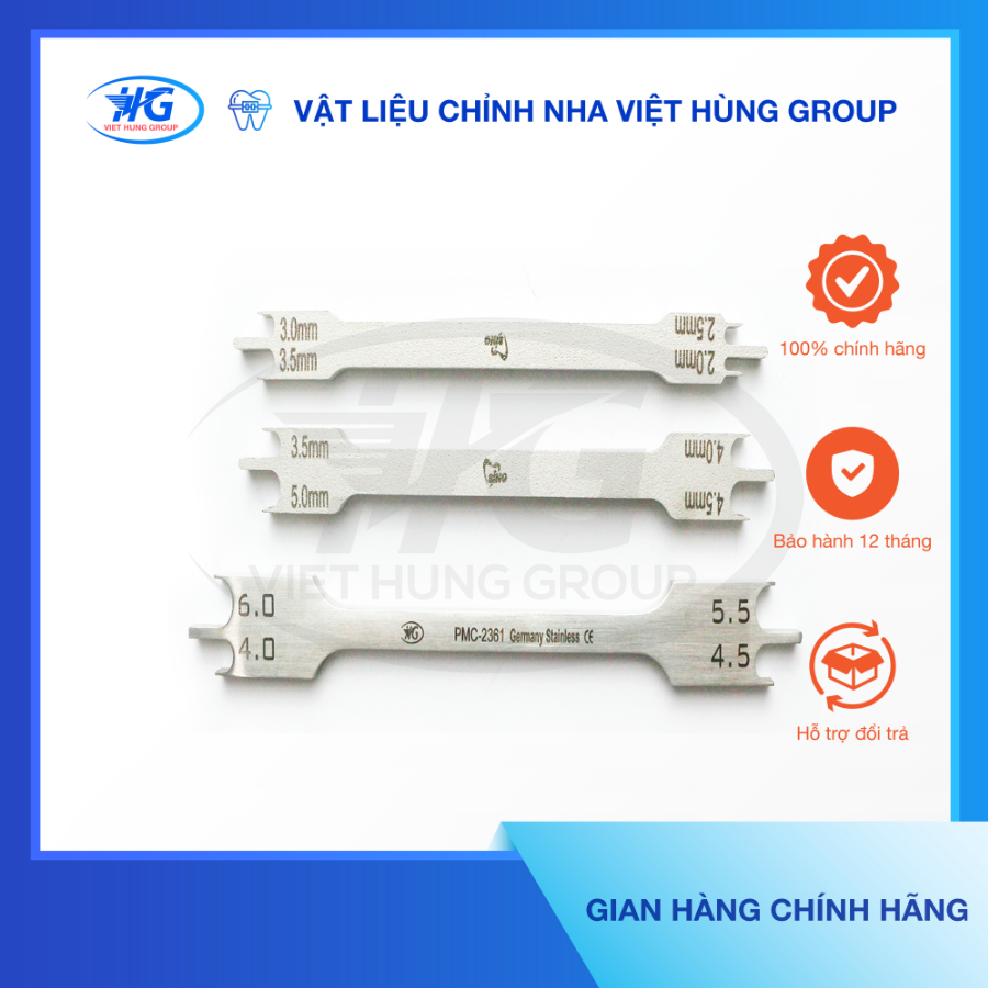 Thước Đo Mắc Cài Thẳng PMC ORTHO - VIỆT HÙNG GROUP - 2.0 &gt; 3.5