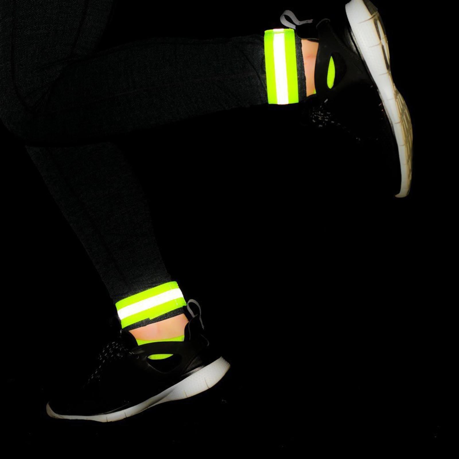 Reflective Bands Safety Reflector Straps Adjustable Elastic Reflective Arm Bands Reflectors Armband for Arm Ankle Wrist Leg