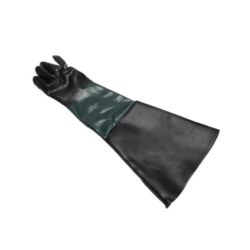 2x Left Hand Protective Working Gloves for Sand Blast Cabinet 60cm