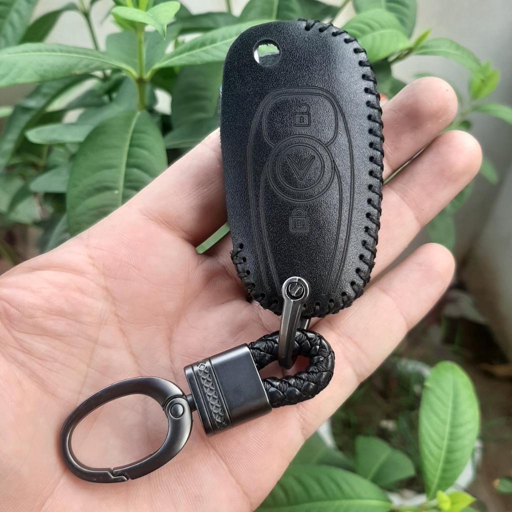 Bao Da Chìa Khóa Vinfast Fadil Da bò 100%, có khắc tên và sđt chủ xe