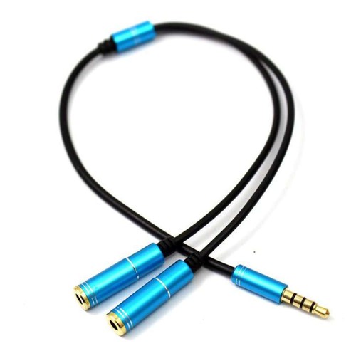 Cáp Chia Audio 1 Ra 2 Chuẩn 3.5mm Dây Dài 38cm