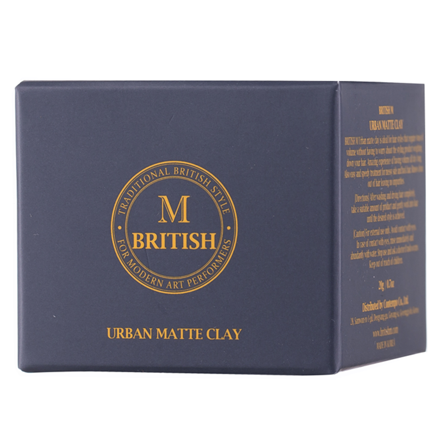 Sáp vuốt tóc cao cấp BRITISH M Urban Matte Clay - 20g