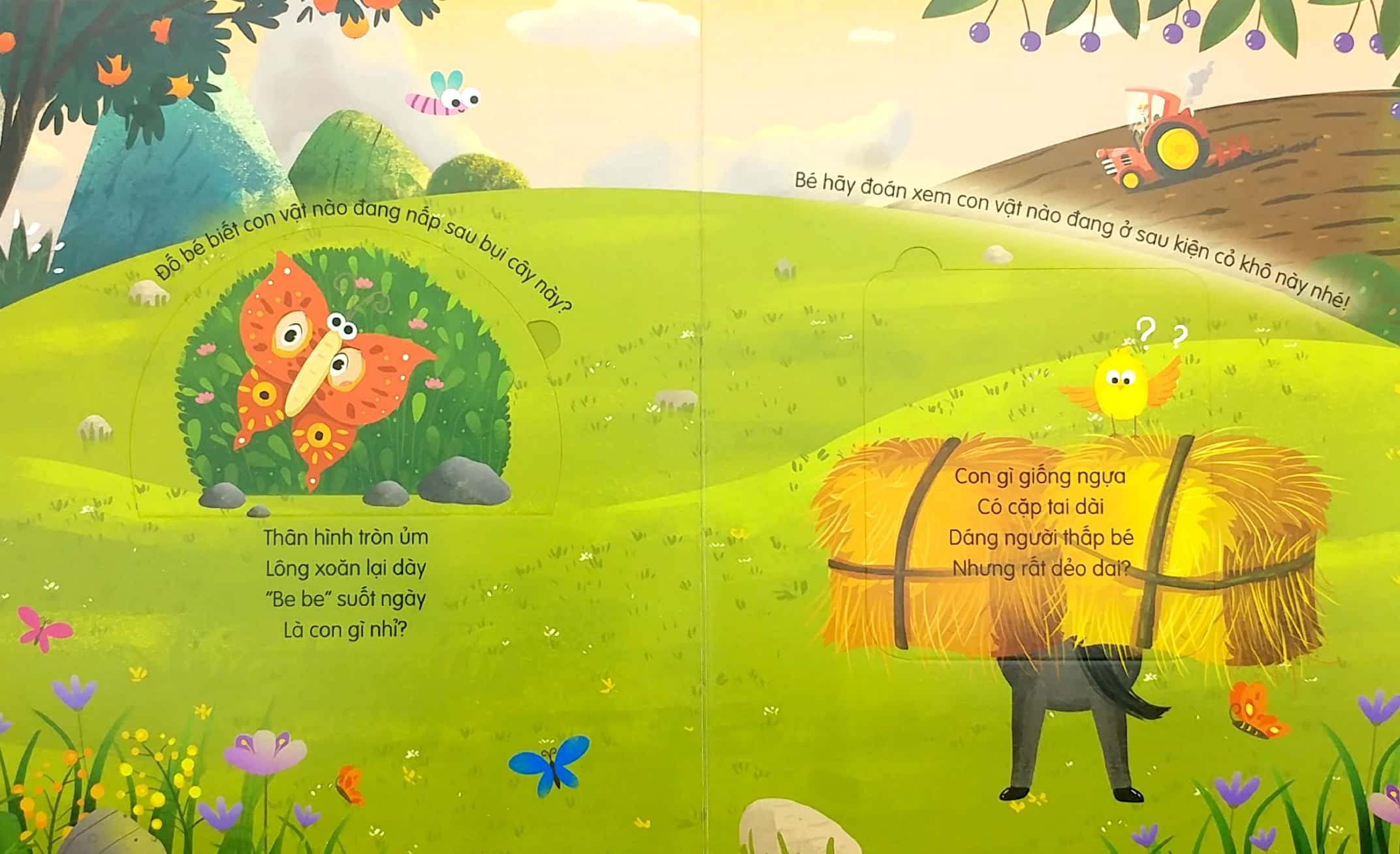 Sách Lật Mở Tương Tác - SÁCH ÂM THANH: Âm Thanh Các Loài Vật Quanh Em + Poster An Toàn Cho Bé (Sách kích thích não bộ của trẻ)