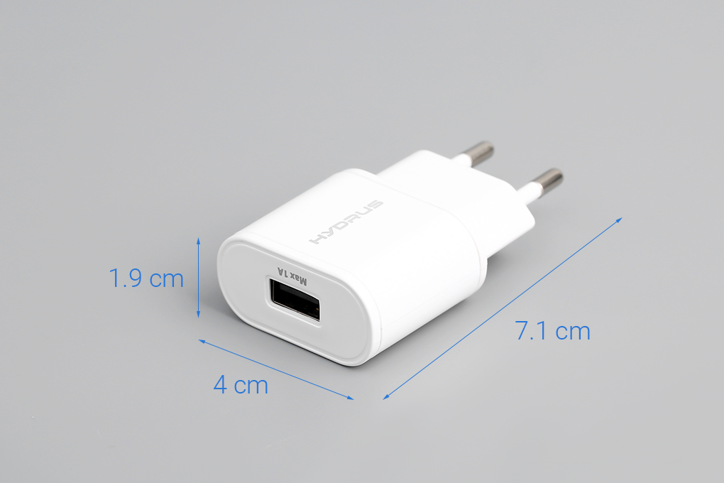 Adapter Sạc USB 5W Hydrus CS-TC027 Trắng - Hàng Chính hãng