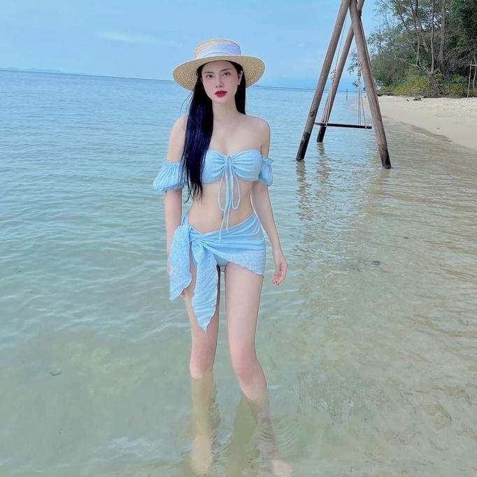 BIKINI 2 MẢNH VẢI XỐP KÈM KHĂN NHIỀU MÀU SẮC BIKINI UMI