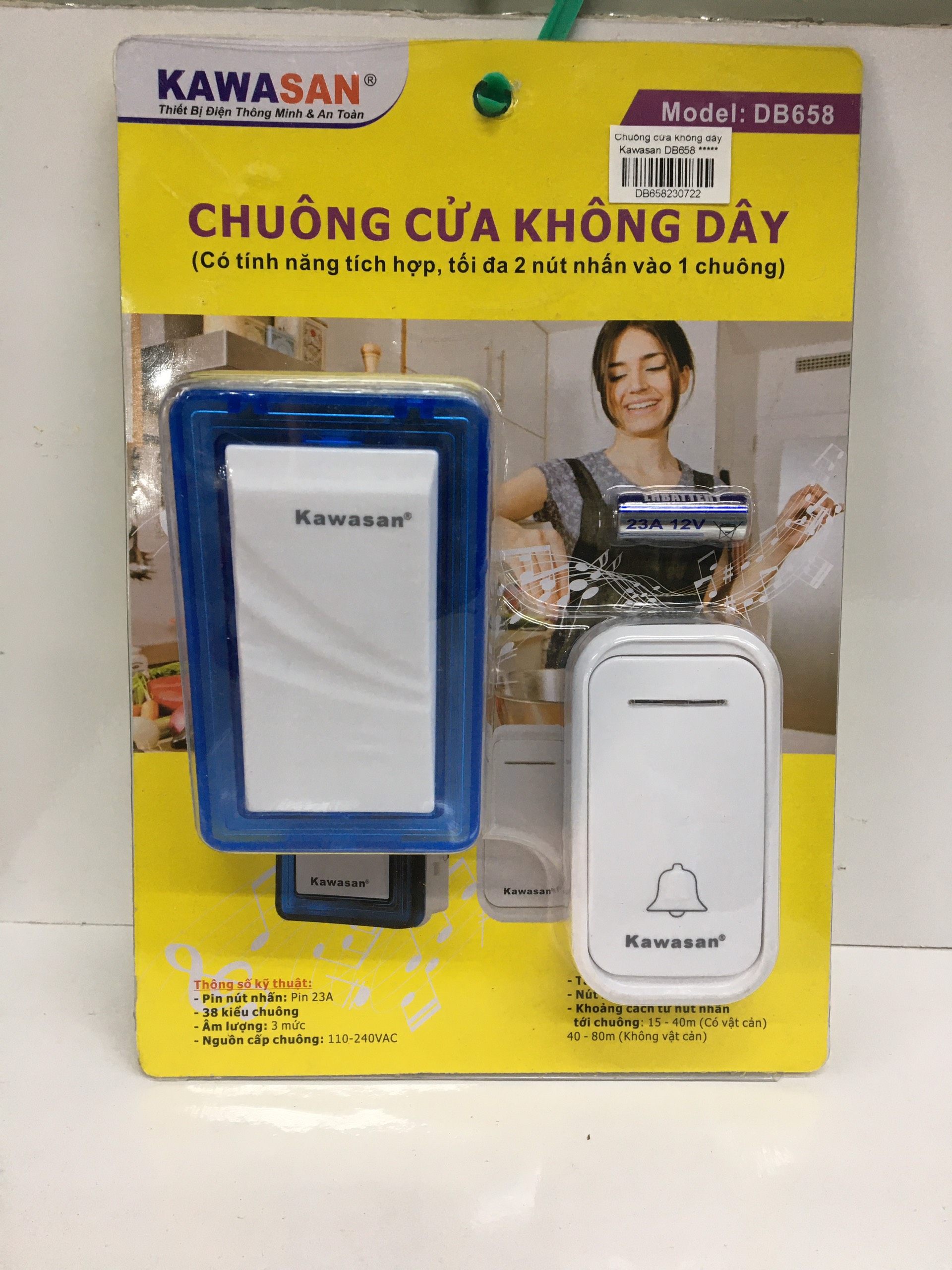 Chuông cửa không dây Kawasan DB658