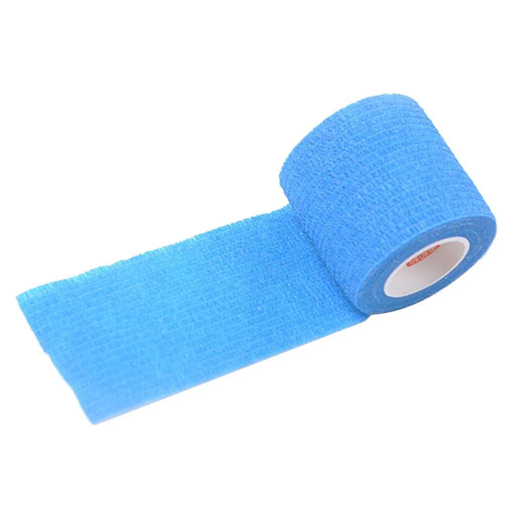 2Pcs 5cm Self Adhesive Wrist Brace Ankle Joints Bandage Tape Blue / Skin Color