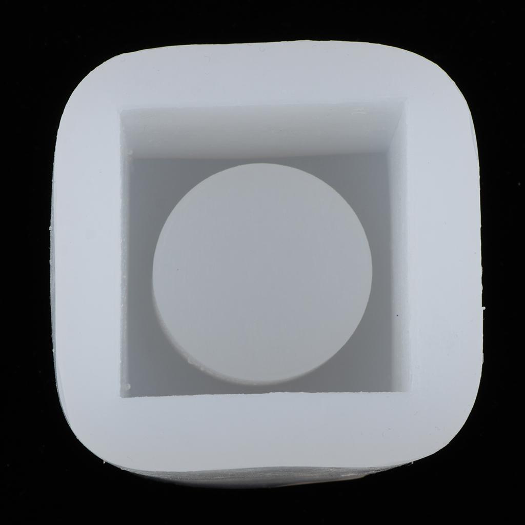 Geometric Round Square Silicone Flower Pot Mold Concrete Cement Resin Cast Mould