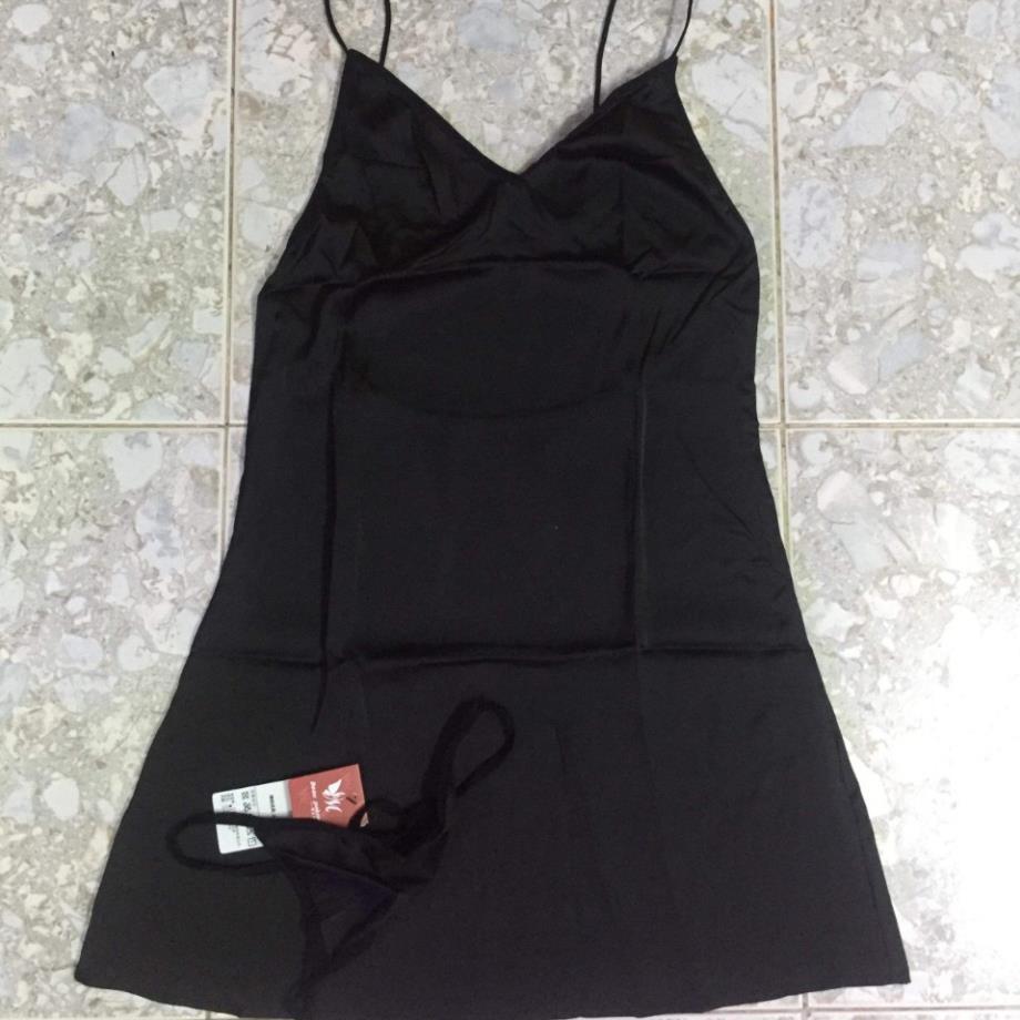 Váy ngủ sexy hai dây lụa chiffon ️ 50k ️bigSize 40-65kg cổ tim V hở lưng cao cấp_ váy ngủ lụa