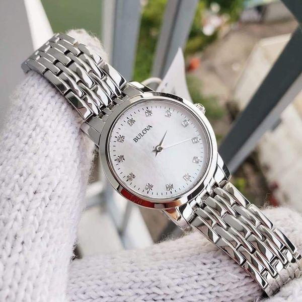 Đồng Hồ Nữ Bulova 96P175 nữ dây bạc mặt đính đá (Size 27mm)