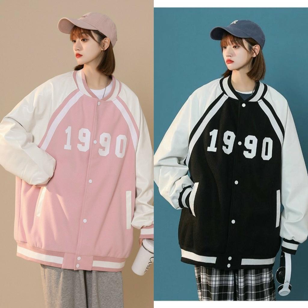 Áo khoác bomber unisex Áo bomber bóng chày ulzzang 1990 Siêu chất