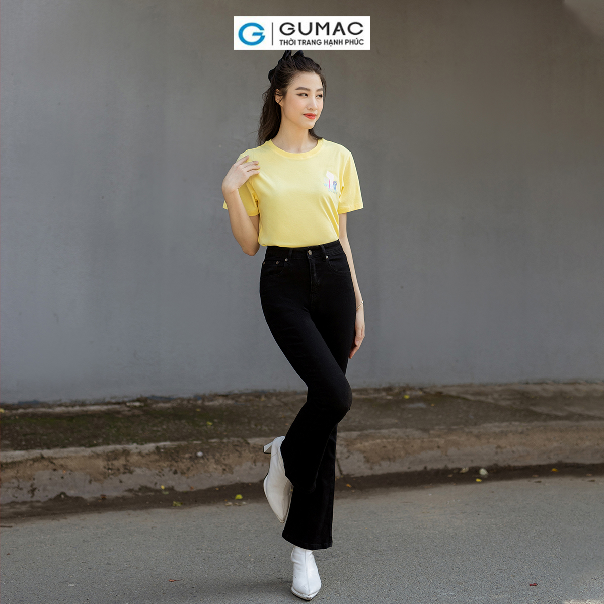 Quần Jeans nữ ống loe tôn dáng trẻ trung thời trang GUMAC QJD07048