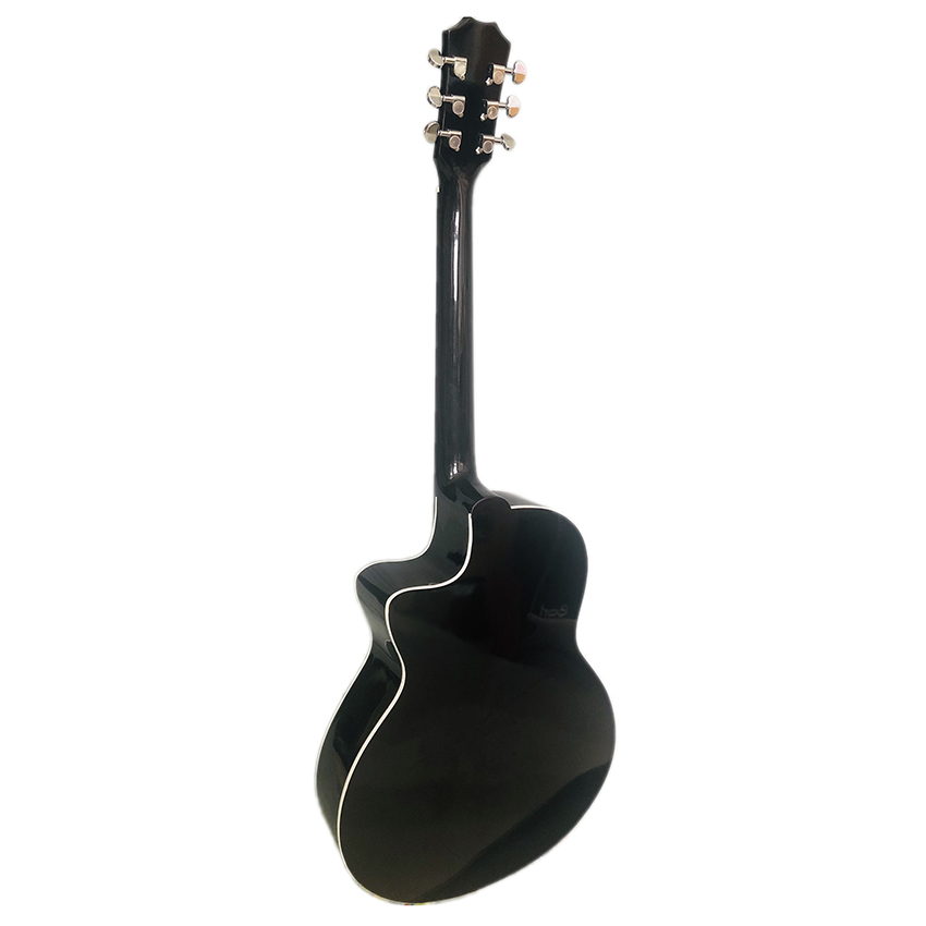 Đàn guitar acoustic DGKRO-012 dáng A khuyết màu đẹp âm thanh tốt có ty chống cong cần dành cho bạn mới tập