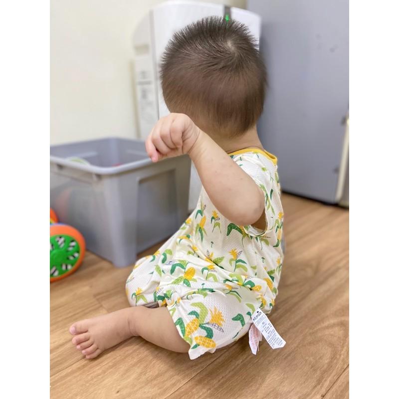 (66,70,80,90) Body bé trai, bé gái bắp ngô cotton lỗ 61934