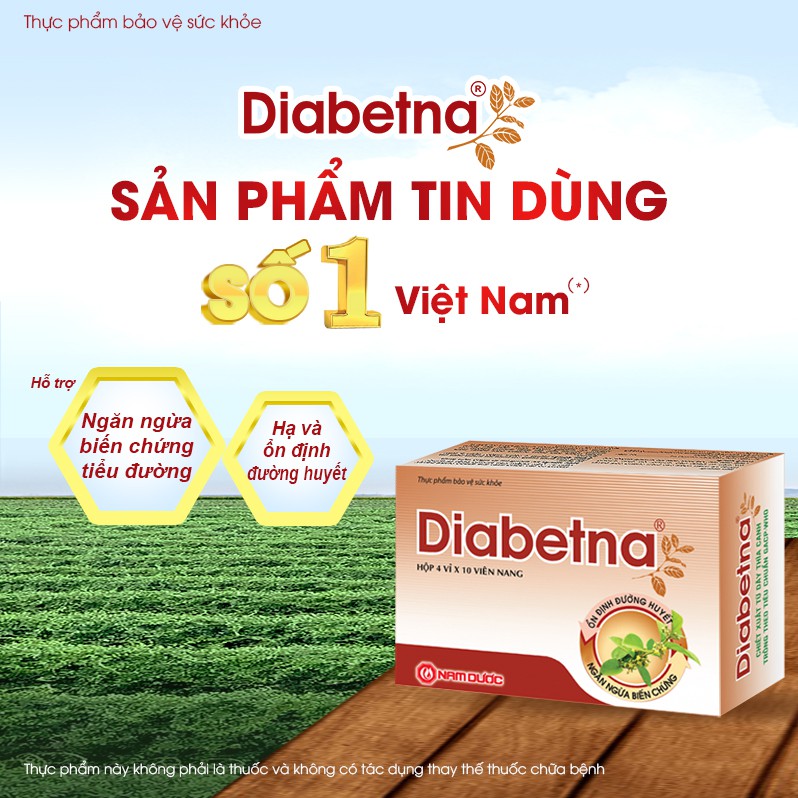 Viên uống dây thìa canh Diabetna, hỗ trợ làm giảm và ổn định đường huyết