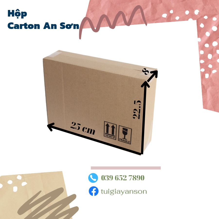 Combo 20 Hộp Bìa Carton Hộp Bìa Gói Hàng Ship Cod Dày Dặn KT 31x8x22.5cm