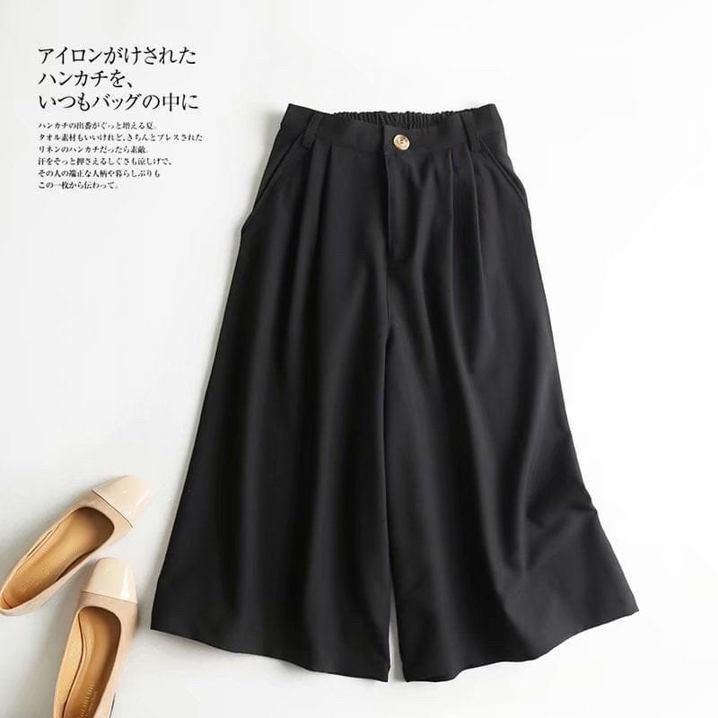 QUẦN ỐNG RỘNG DÁNG LỬNG VẢI ĐŨI NHẬT MẶC MÁT DÁNG XINH KIỂU DÁNG THANH LỊCH NHẸ NHÀNG THỜI TRANG THIẾT KẾ BANAMO 924