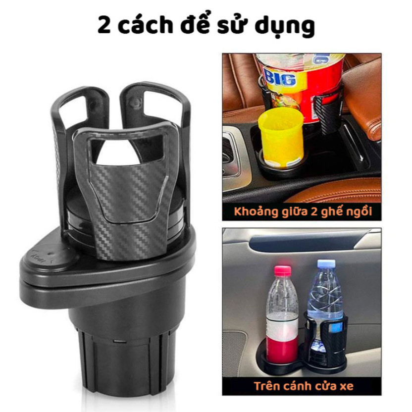 CỐC ĐỰNG ĐỒ ĐA NĂNG TRÊN XE HƠI Carbon Black