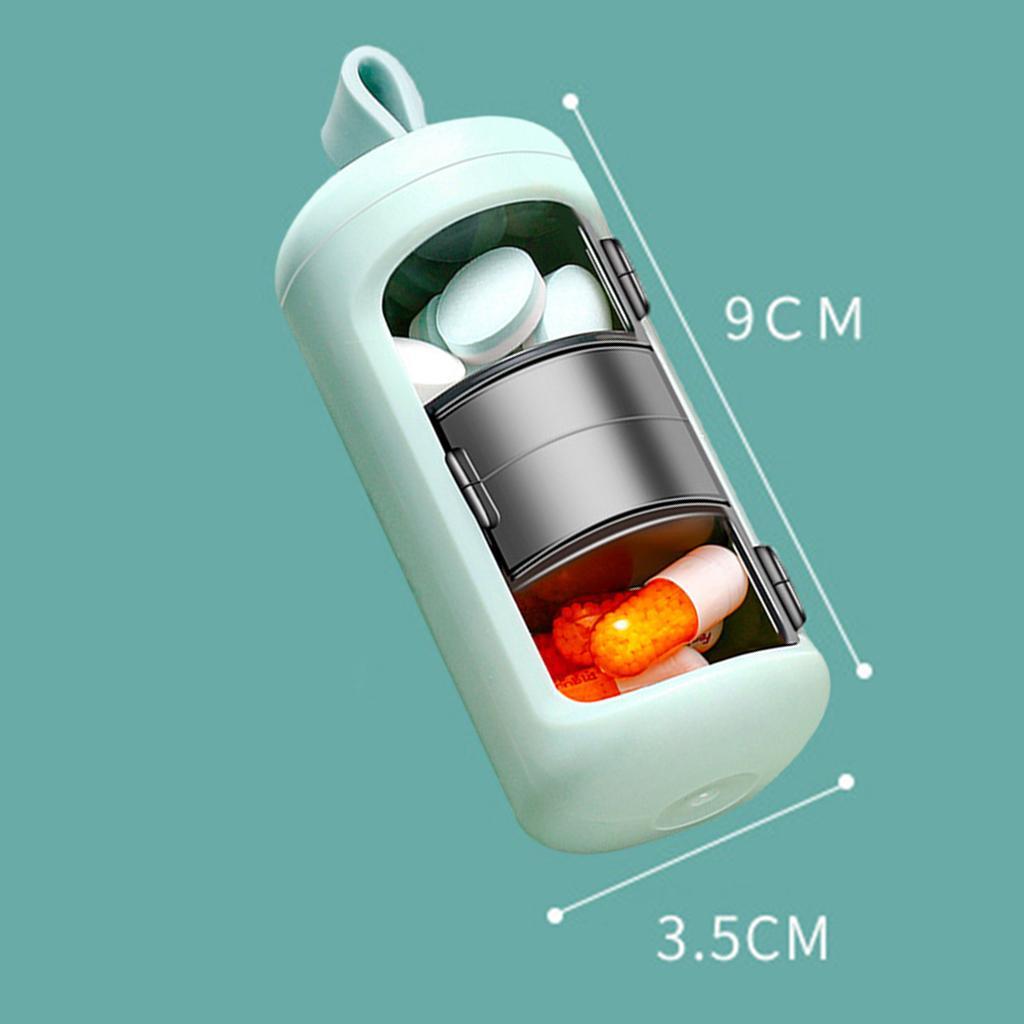 Organizer 3 Grid Box Dispenser for Vitamin Women Men green